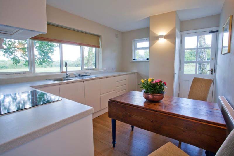The kitchen and dining table