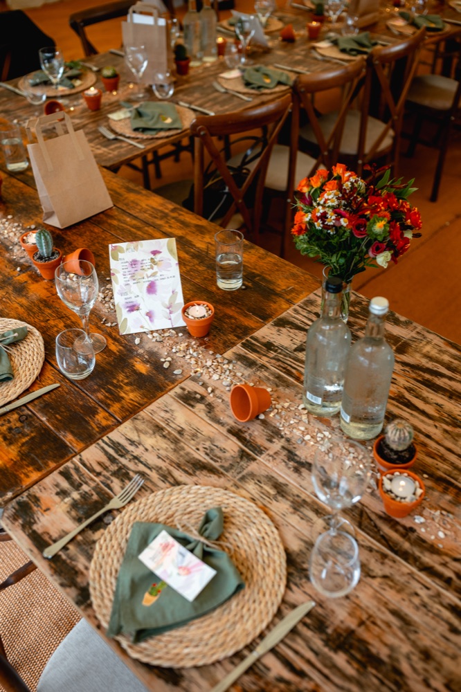 A dressed table